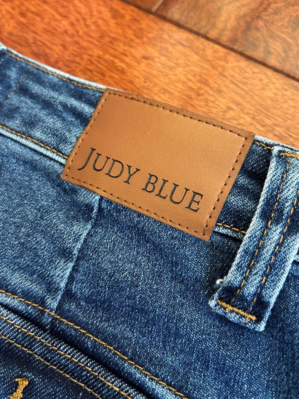 Judy Blue Jeans Womens 7/28 Wide Leg Cargo High Rise Dark Wash Stretch Denim - Picture 4 of 7